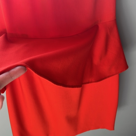 H&M peplum dress size 4 reddish/orange colour - Picture 7 of 8